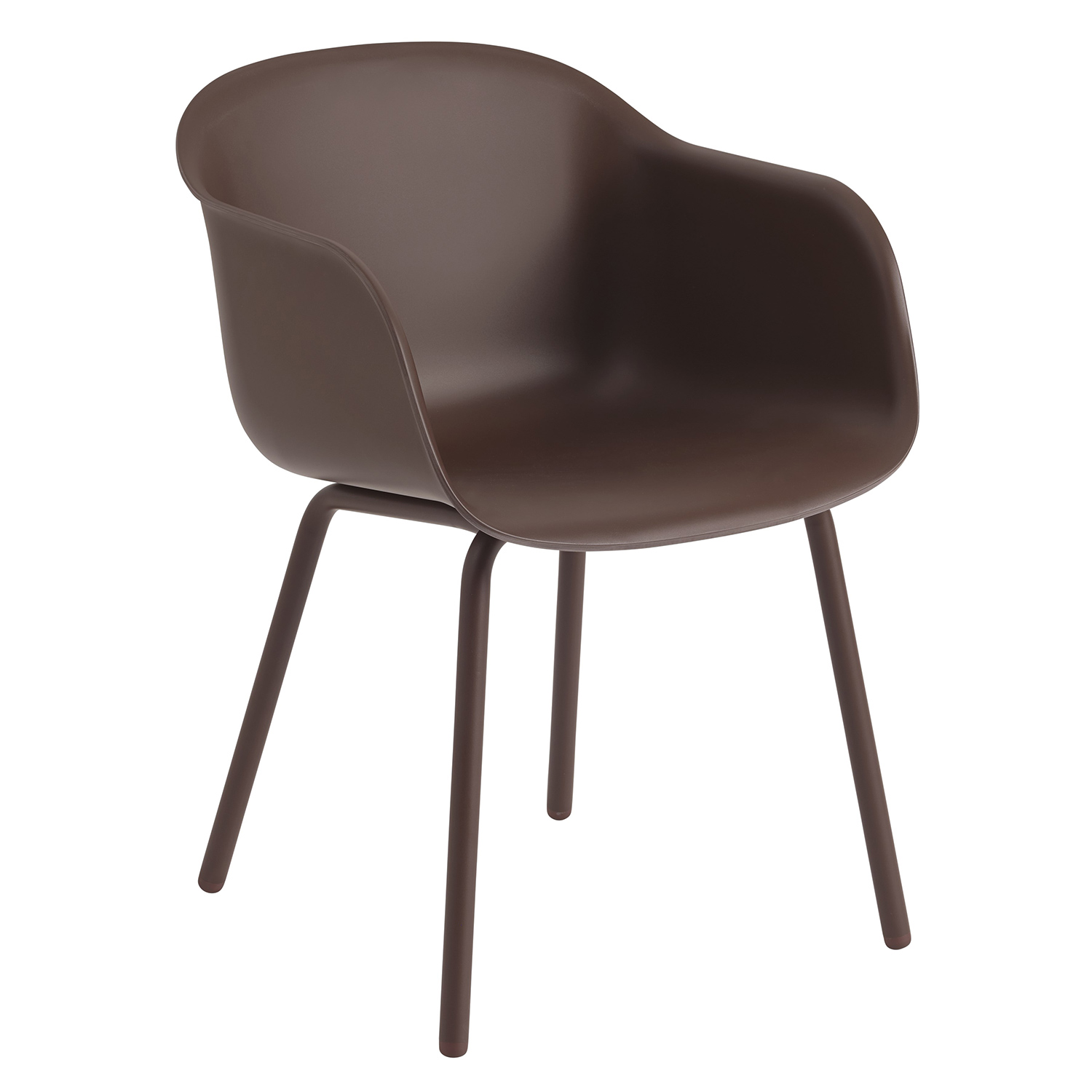 muuto Fiber outdoor armchair brown red 98433