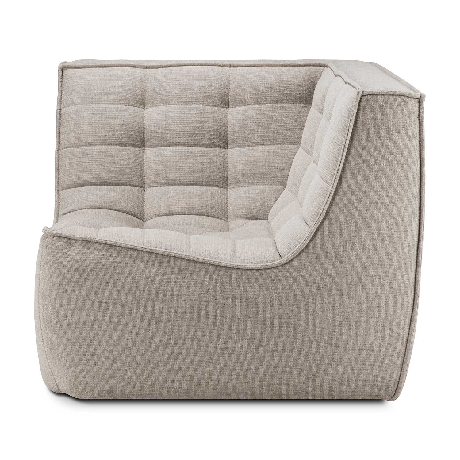 ethnicraft N701 sofa eco ecru eckteil seitlich 103884
