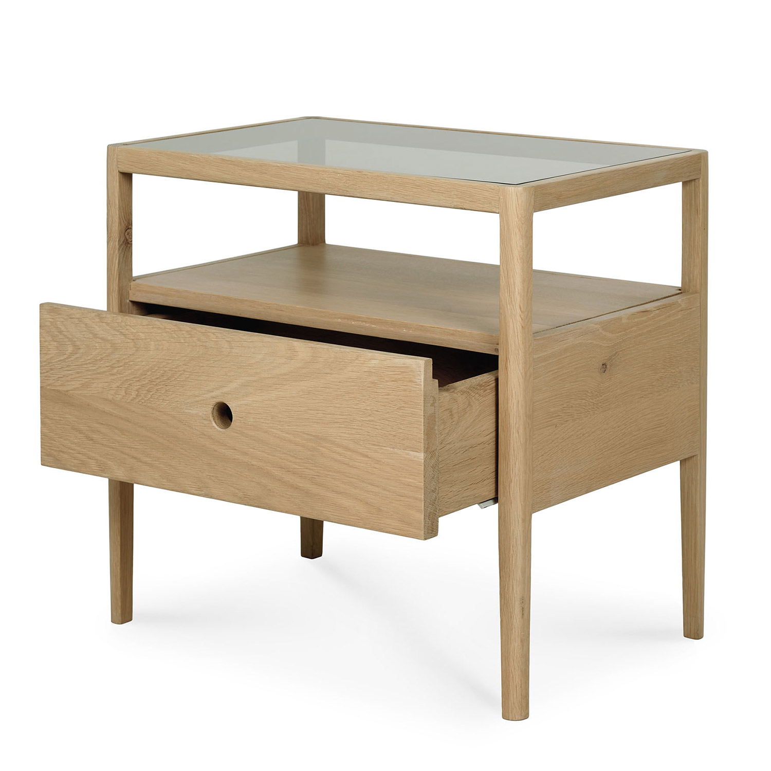 ethnicraft spindle nachttisch eiche seitlich 84191