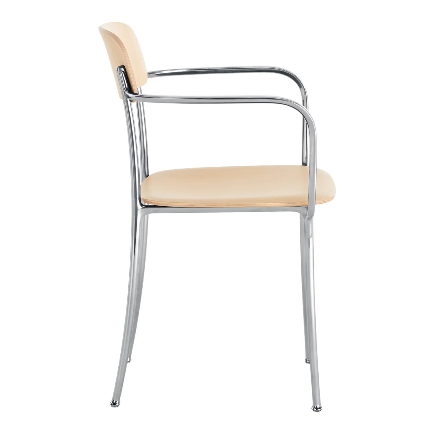 Kartell - Savoia Kleiner Holzsessel Aluminium Eiche hell