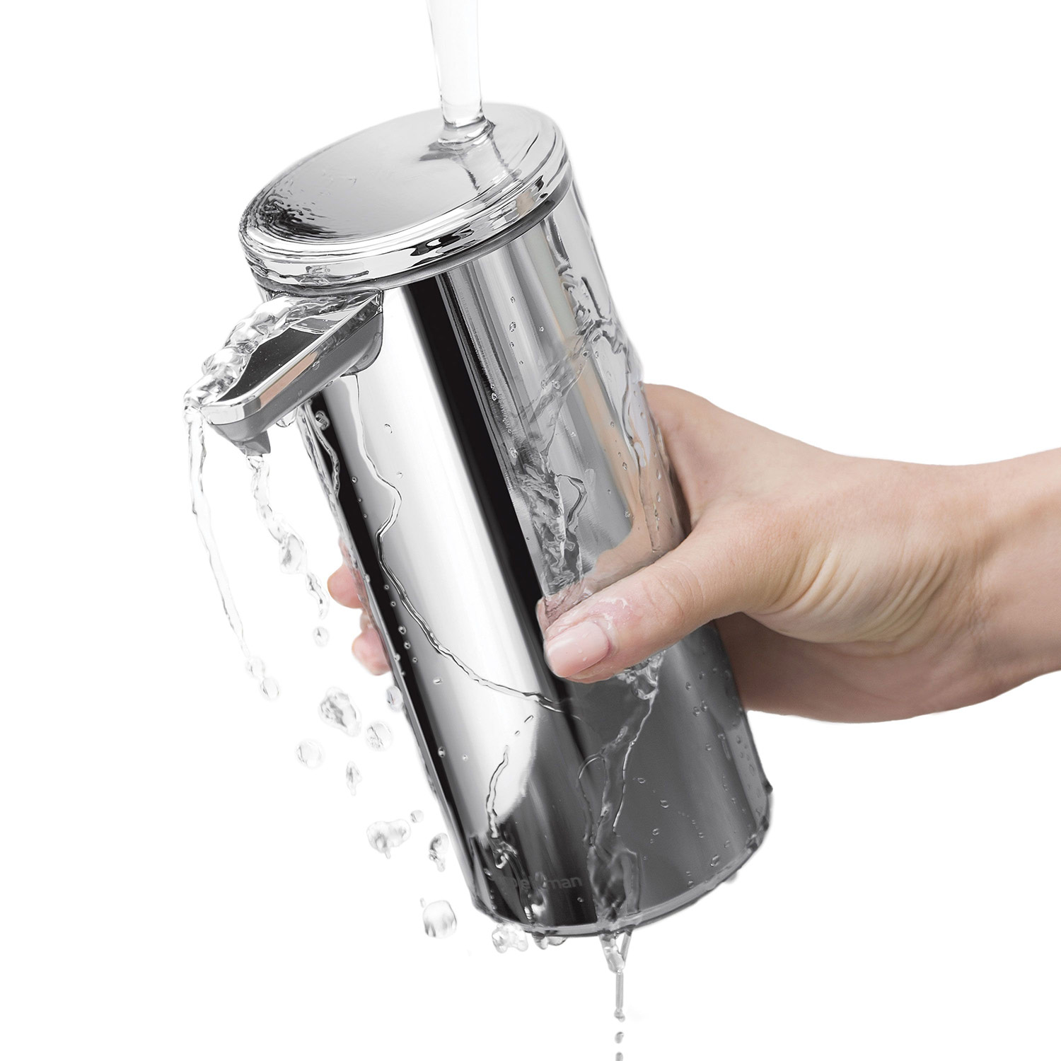 simplehuman sensorspender fuer fluessigseife poliert waschen 98405