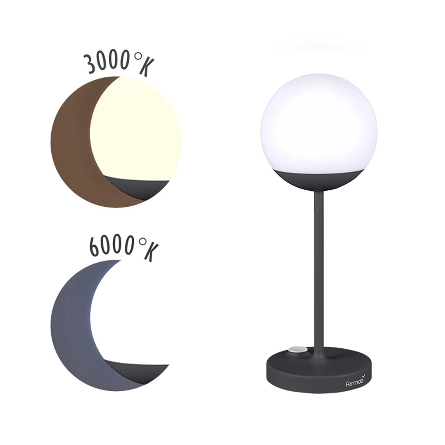 fermob moon h41 anthrazit licht 61439