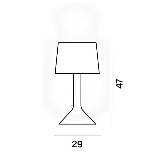 foscarini Chapeaux V tischleuchte abmessungen 98746