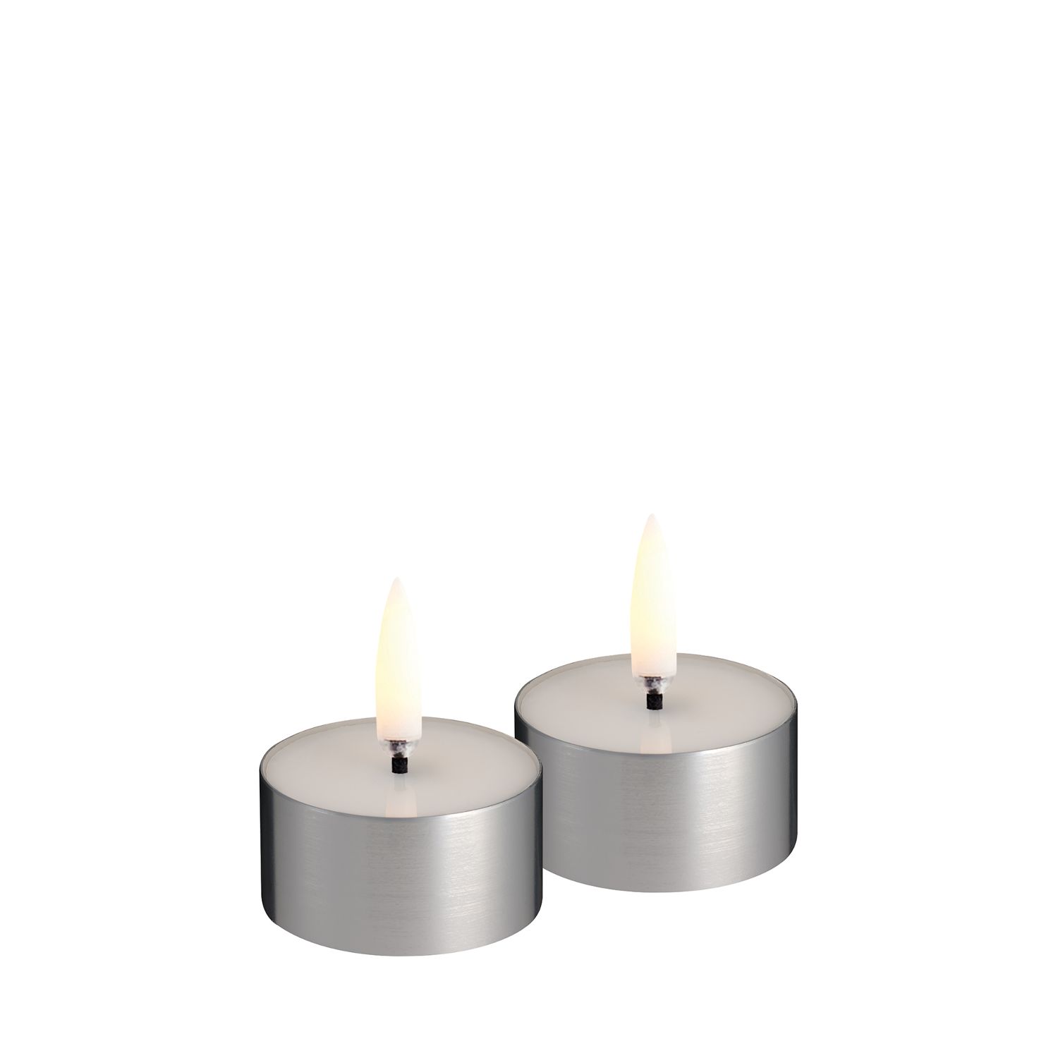 Uyuni Lighting - LED Teelicht 2er-Set 4,1 x 2,3 cm silver