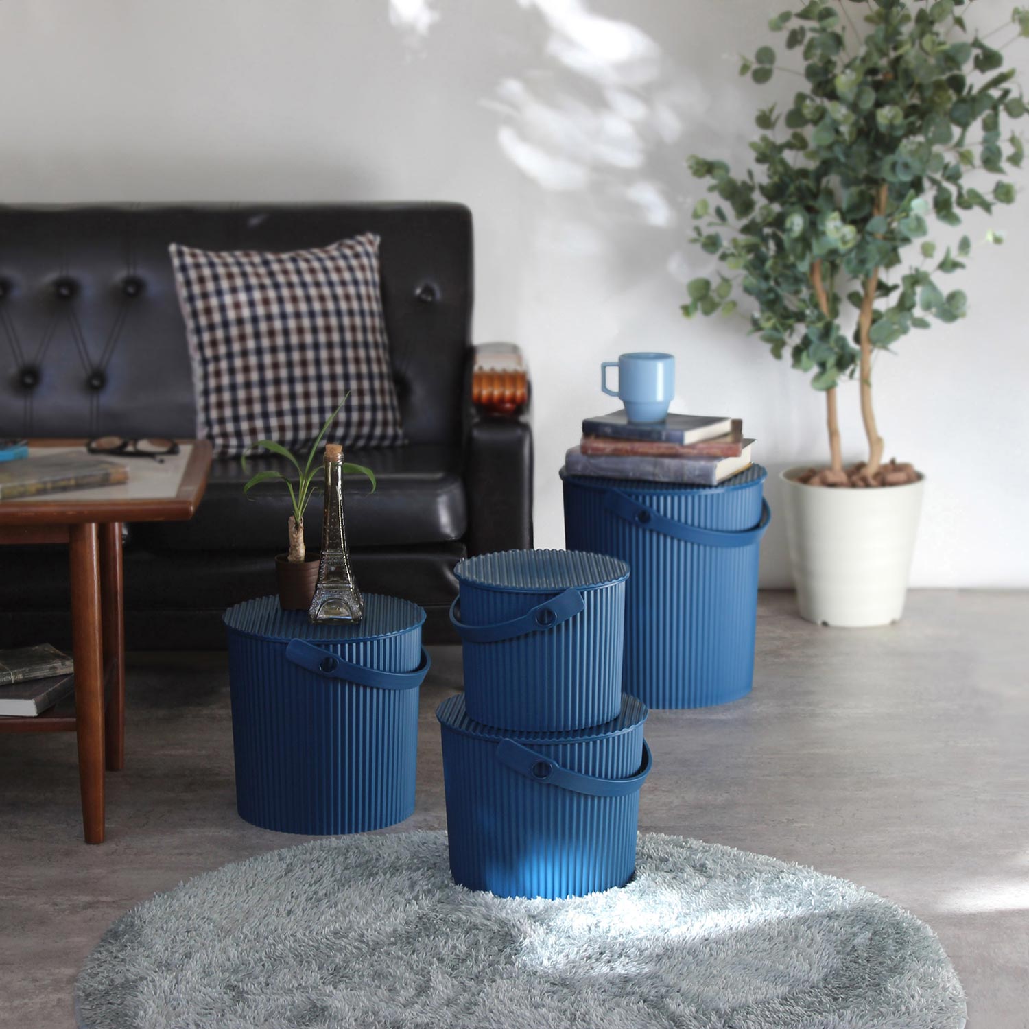Hachiman - Omnioutil Eimer mit Deckel 8 l senf