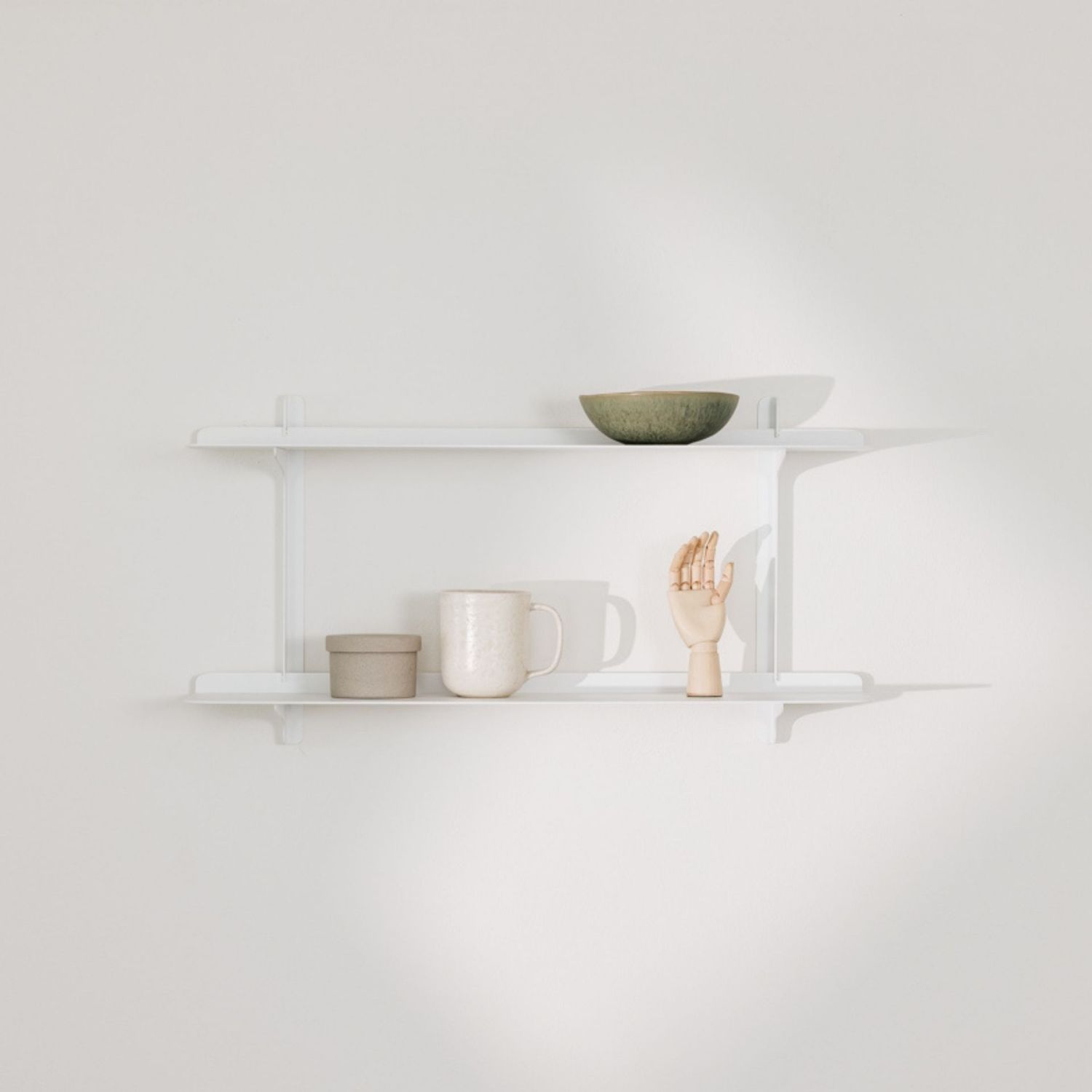 Metallbude - Linara Wandregal 2 Ablagen cashew