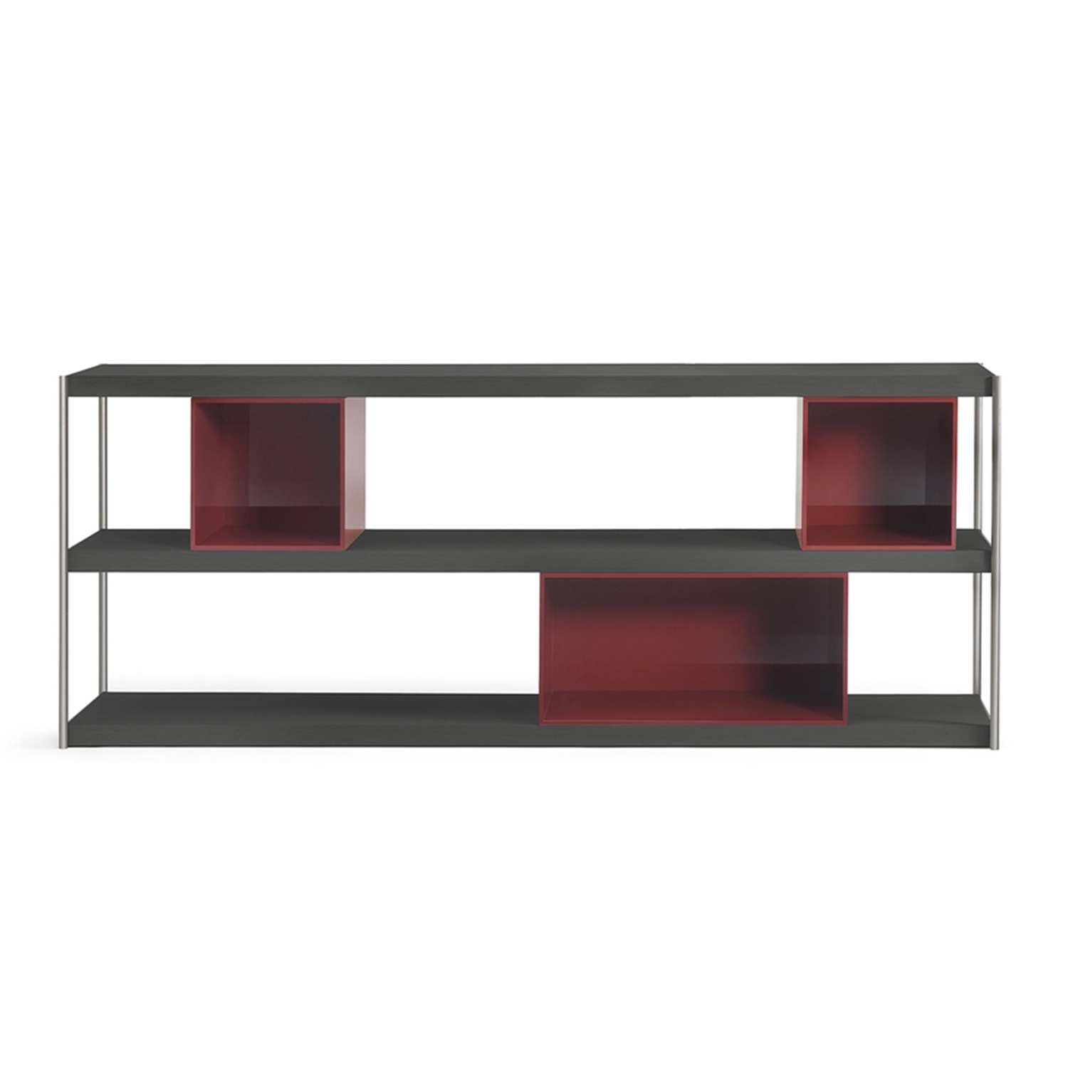 Kartell - Wisewise Regal 3-stöckig dunkles Holz