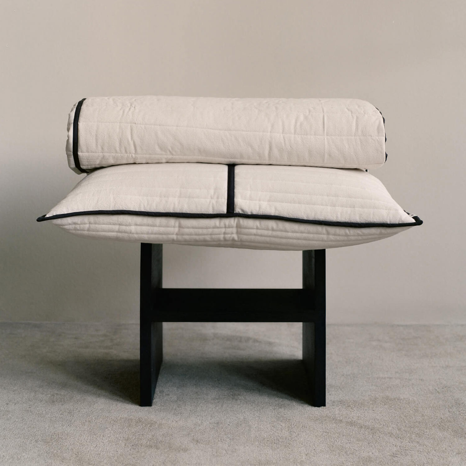 Ferm Living - Vari Steppdecke einzel natur/dark chocolate