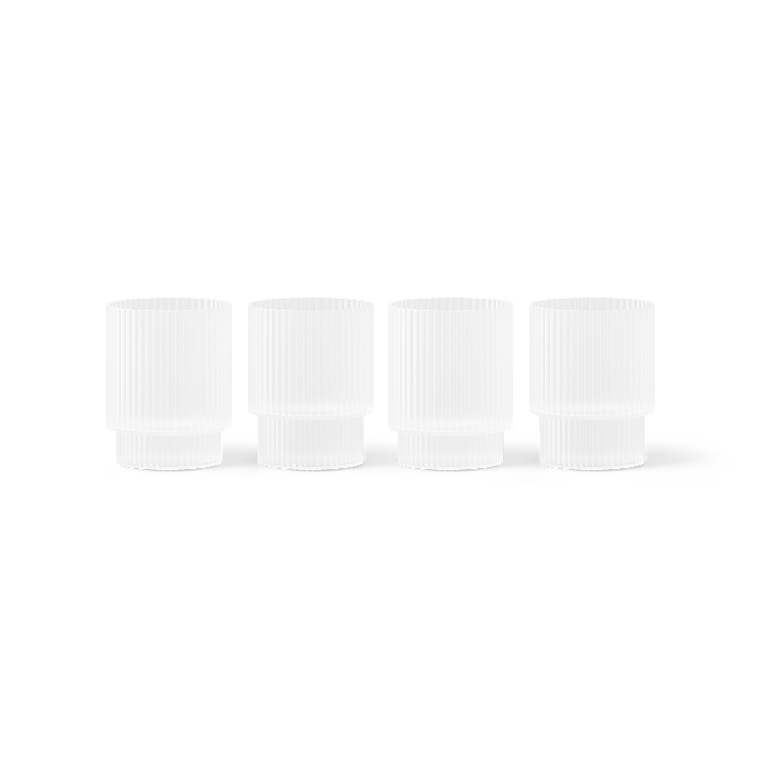 fermLIVING Ripple Glser Set Of 4FFrosted 1104269322 101513