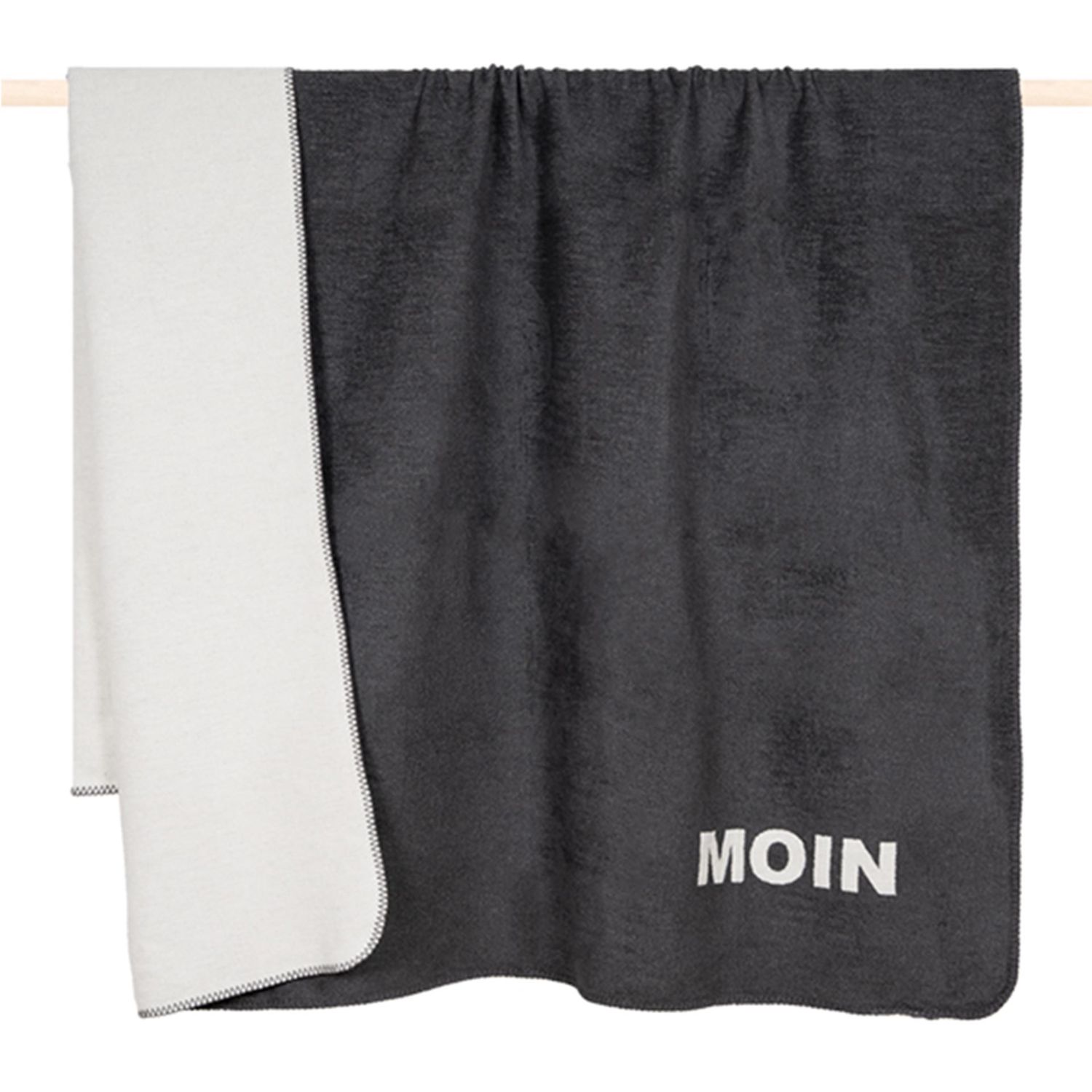 pad - Cozy Up Decke 150 x 200 cm anthracite-creme moin