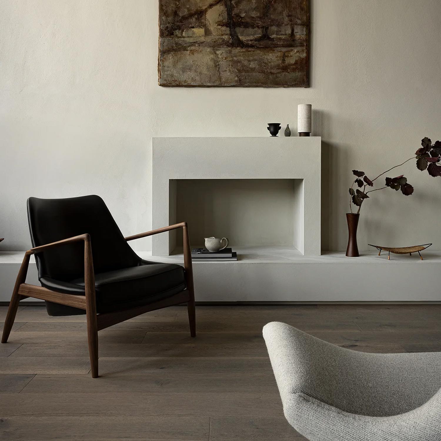 Audo - Seal Loungessessel niedrig Walnut/schwarz