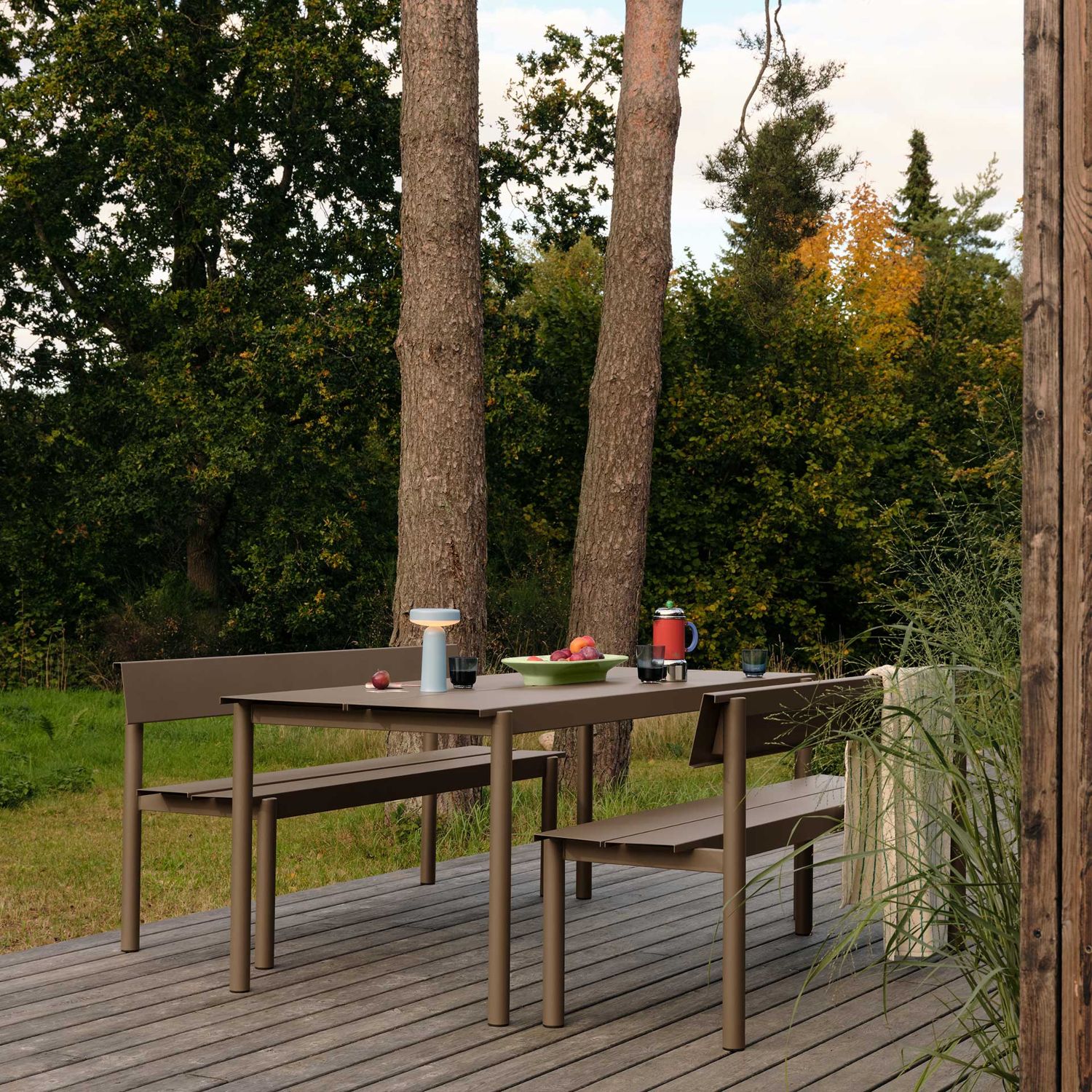 Muuto - Linear Steel Bank Rückenlehne 110 cm grey