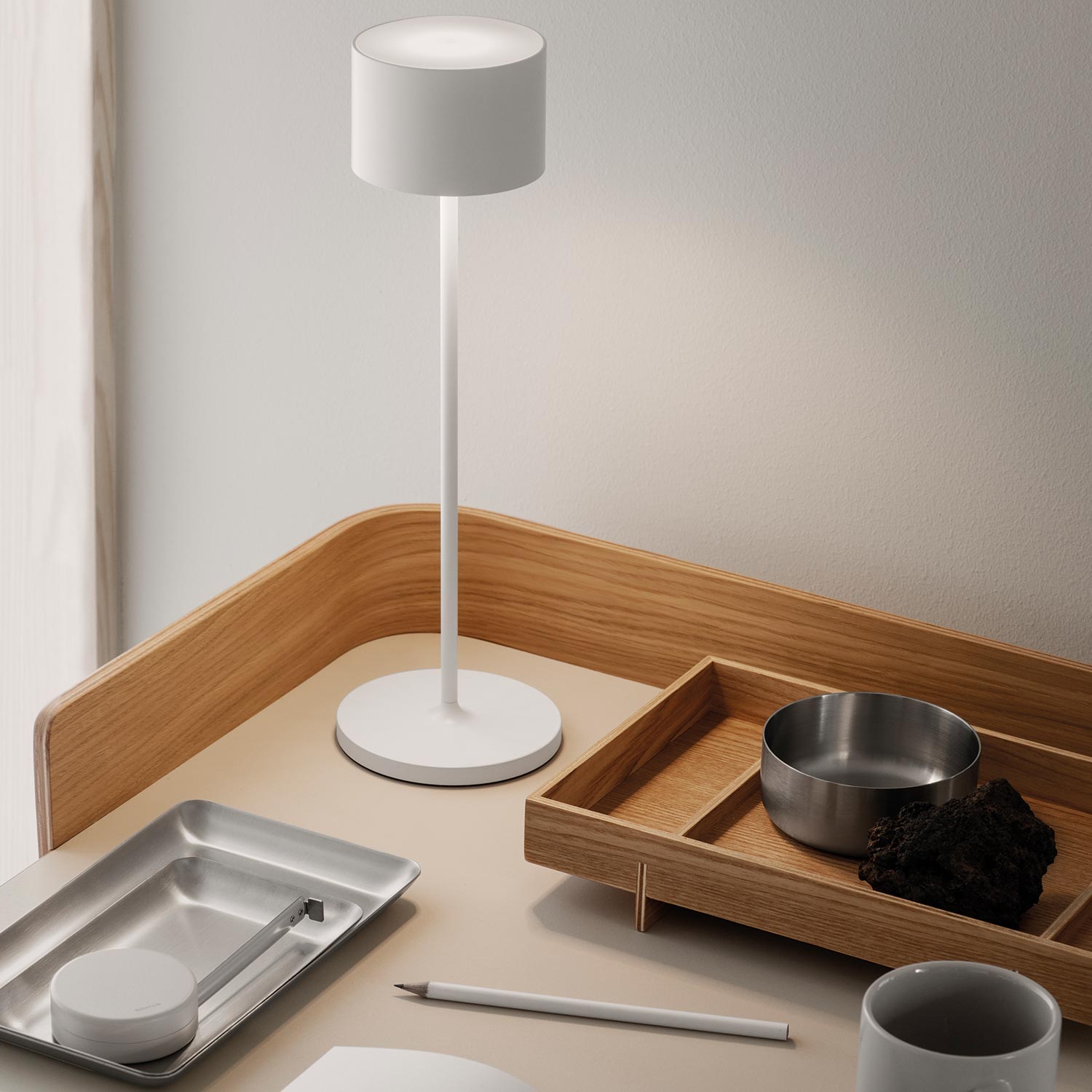 farol led ferm living tischleuchte weiss 82166