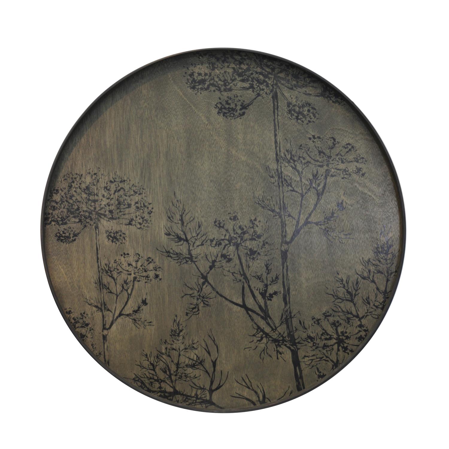 Ethnicraft Notre Monde 20447 Tablett Black Dilll driftwood tray 92x92x4 1