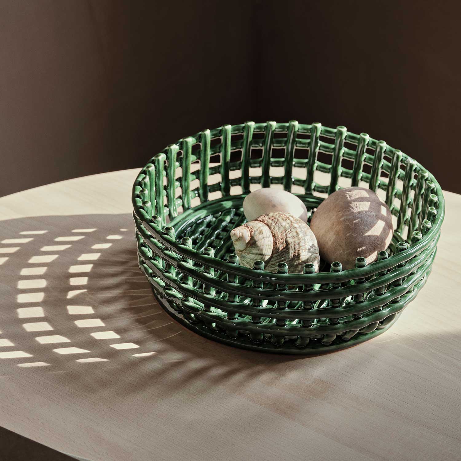 Flechtkorb fermLIVING Ceramic Centrepiece 101117