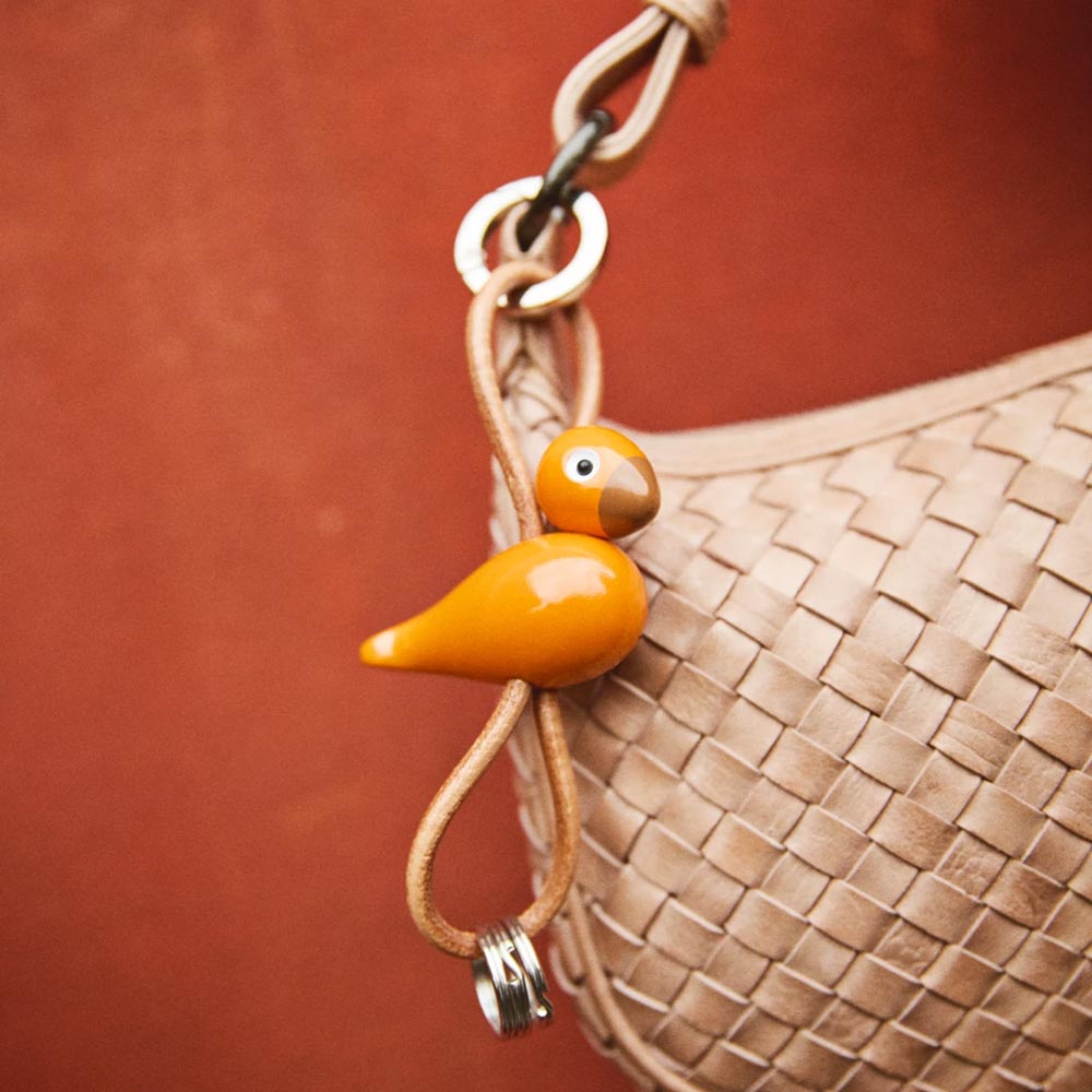 Kay Bojesen - Singvogel Schlüsselanhänger orange