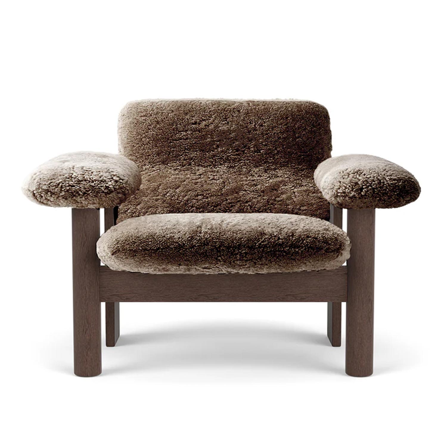 Audo - Brasilia Loungesessel niedrig Dark Oak/Sahara
