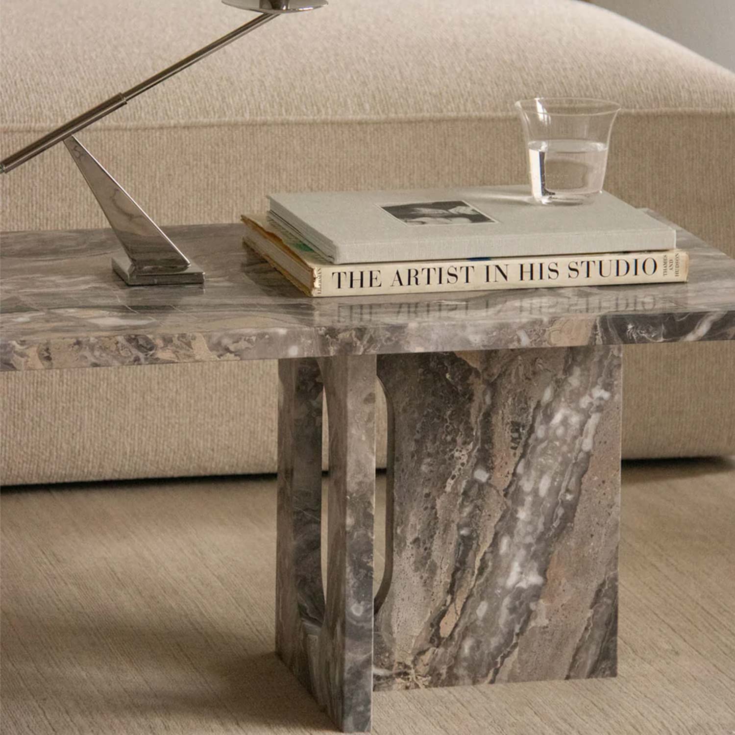 Audo - Androgyne Loungetisch Stein/Marmor Grey Galaxy Marble