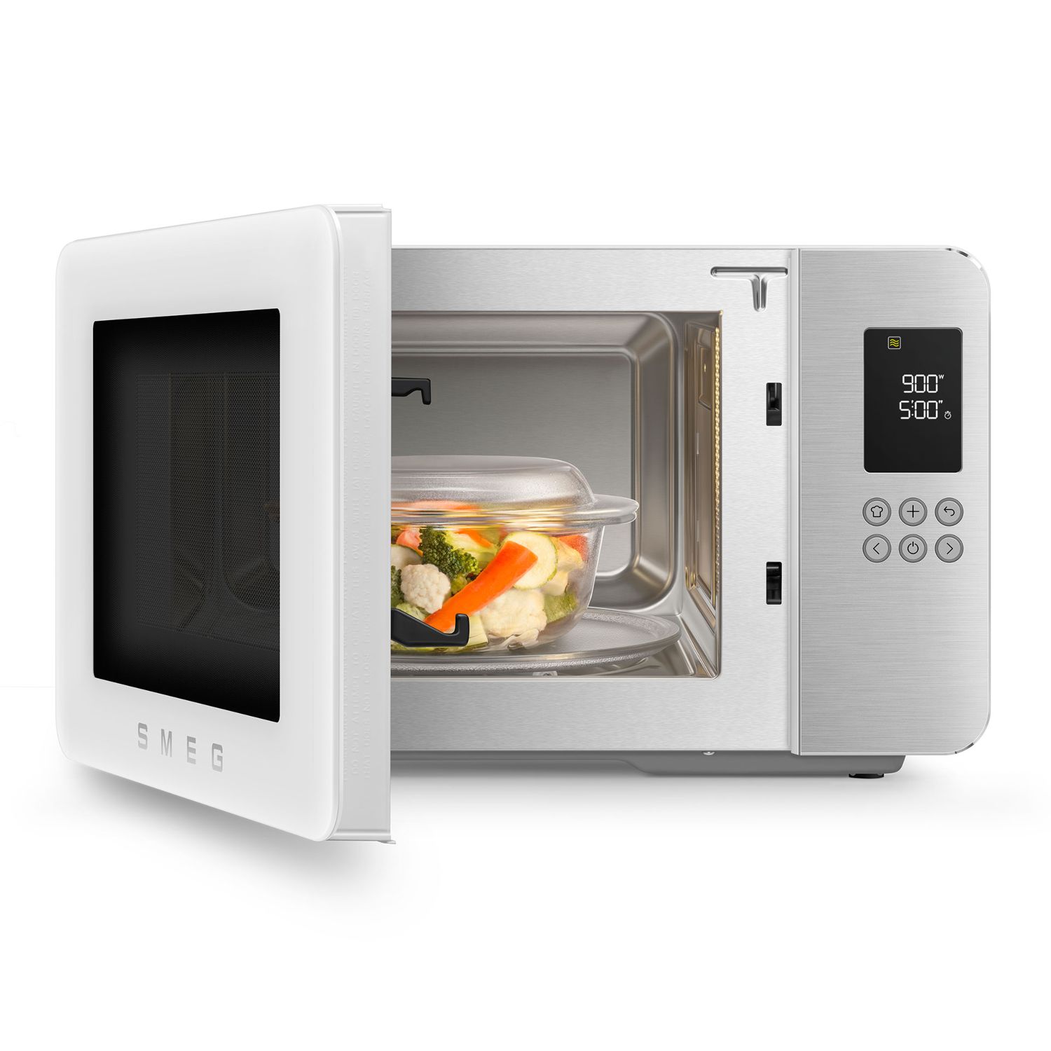 SMEG - Mikrowelle mit Grillfunktion MOC01 weiß