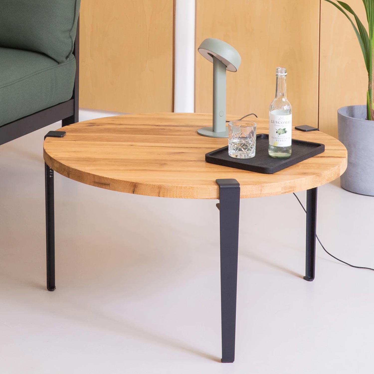 Tiptoe - Couchtisch rund Ø 80 cm recycelt nachtblau