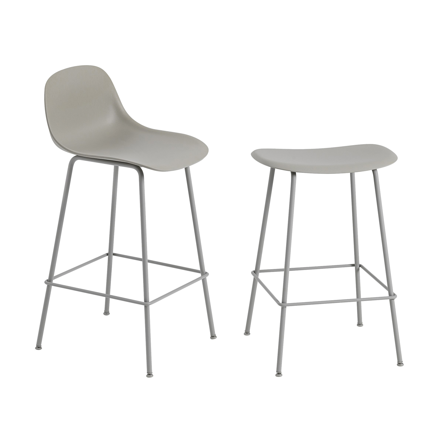 muuto fiber barstoof tubebase gray w bacl wo back 83466