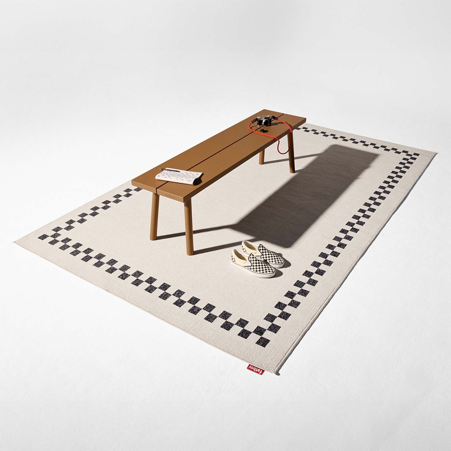 Fatboy - Carpretty Grand check border anthracite/creme