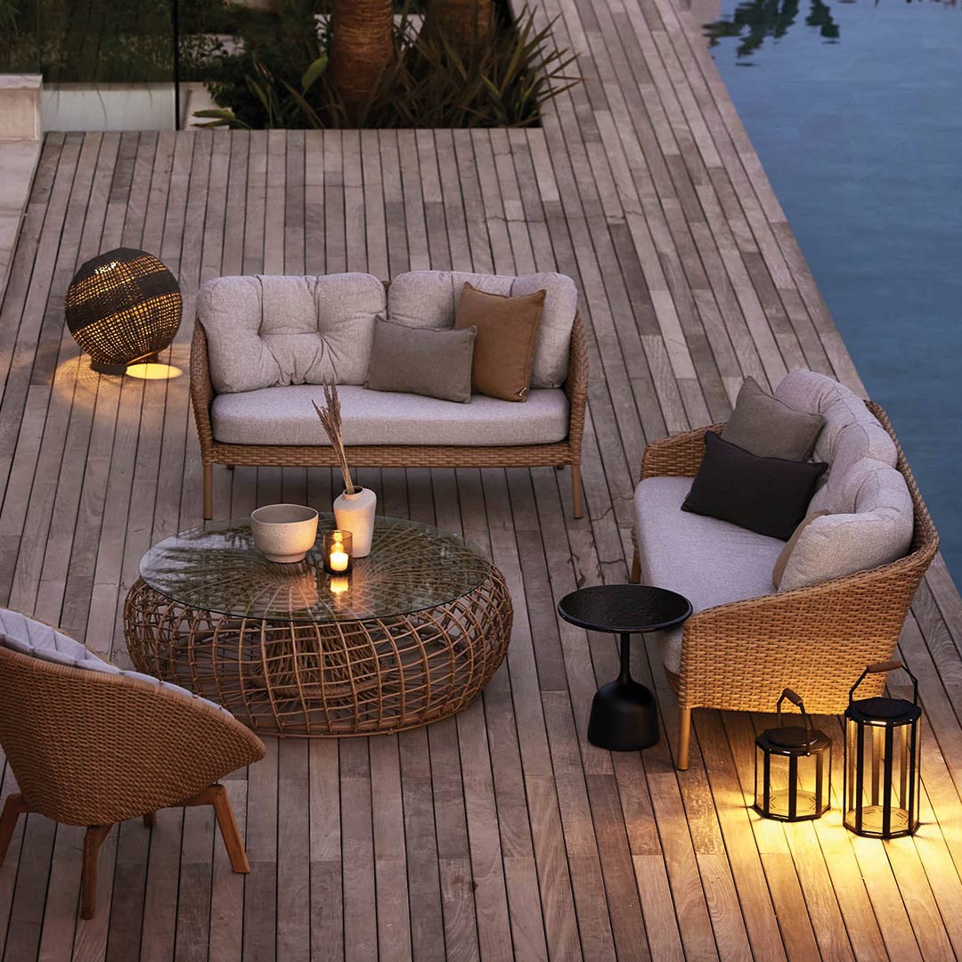 cane line ocean 2 sitzer sofa terrasse natural ambiente 89315