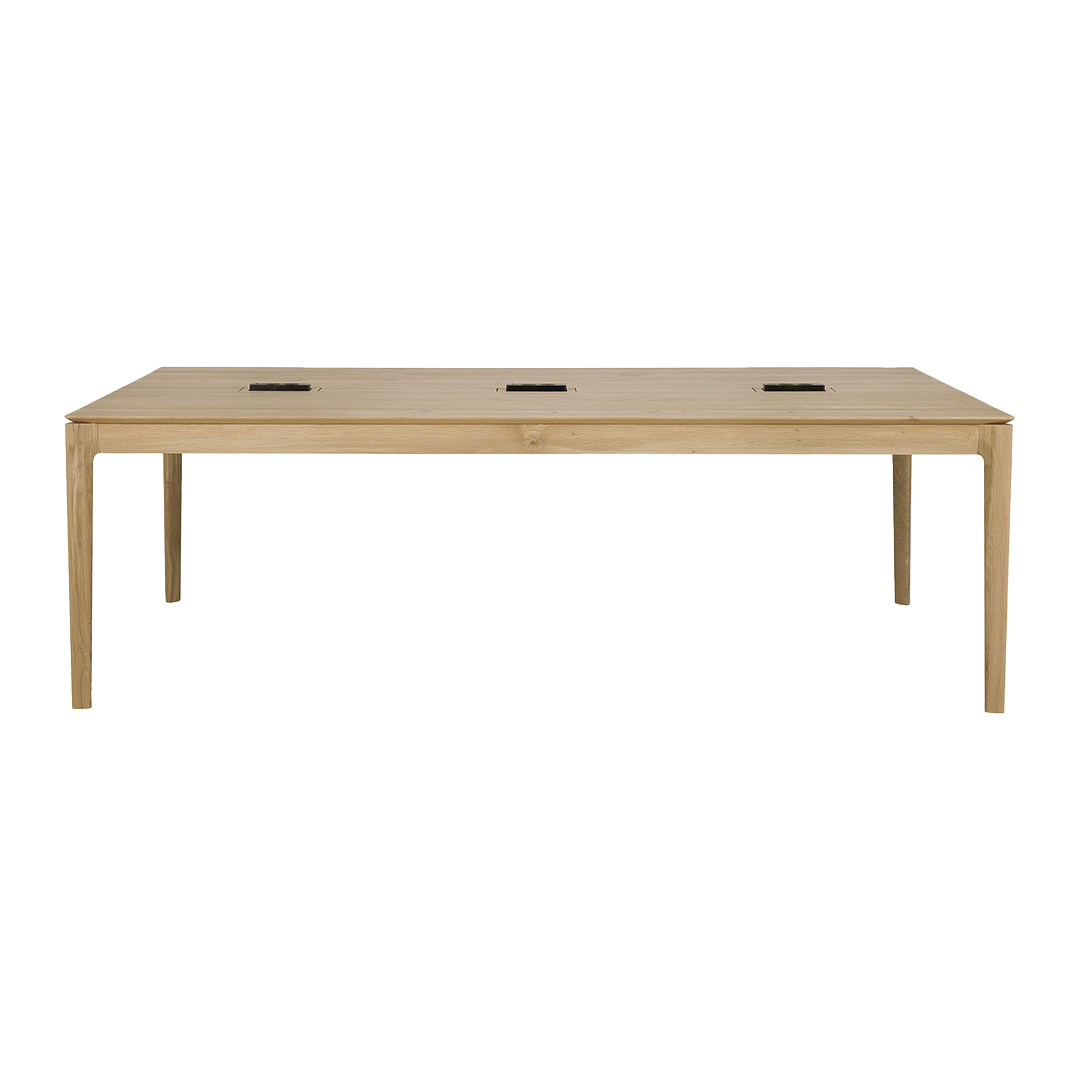 ethnicraft bok cowork schreibtisch freisteller offene steckdose 84346