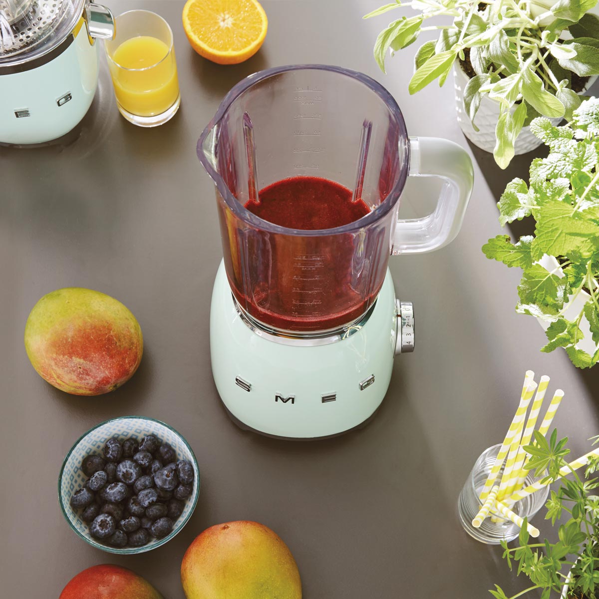 standmixer pastellgruen fruechte 55636