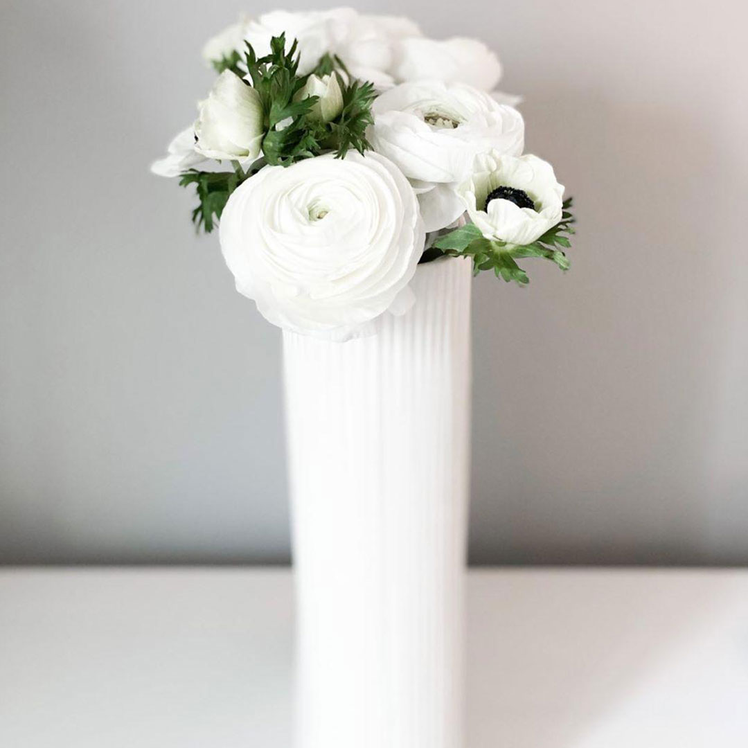 raum blick muuto ridge vase off white blumenvase 58960