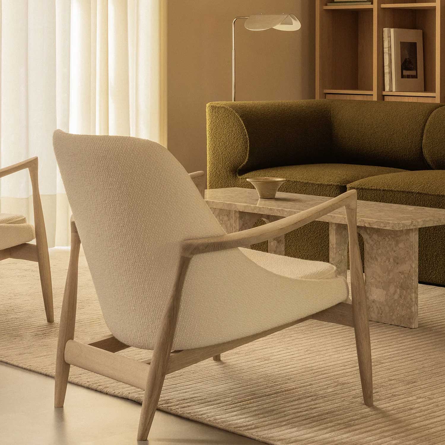 Audo - Elizabeth Loungesessel Walnut/braun