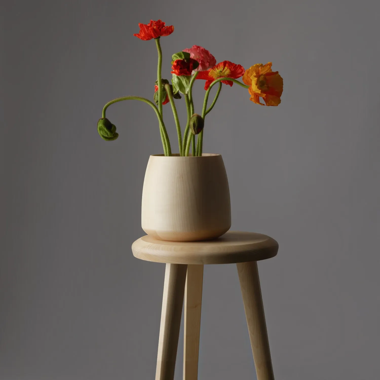 Decor Walther - ONYO STOOL Hocker esche dunkel