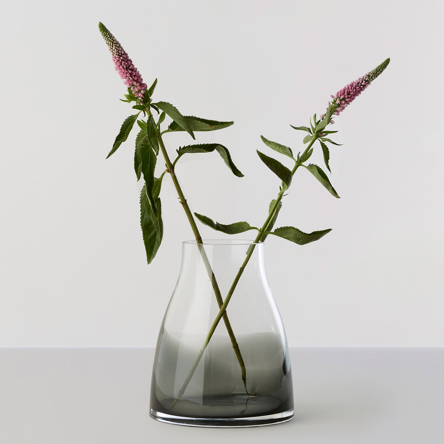Ro Collection - Flower No. 2 Vase smoked grey