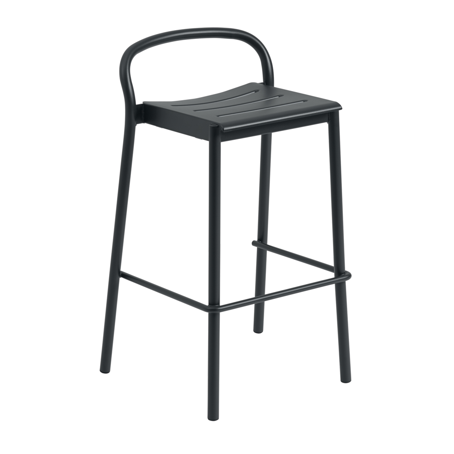 muuto linear steel bar stool black freisteller 85926