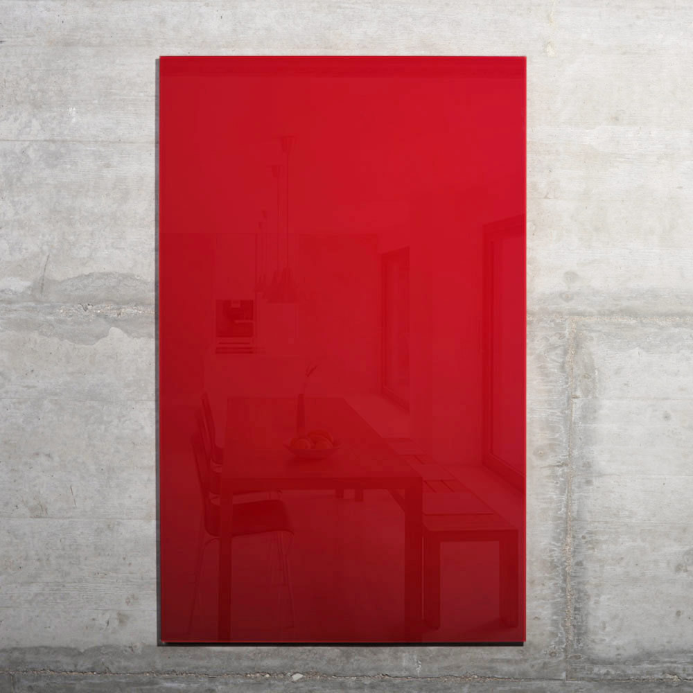 Glas Magnetboard MAX 60x40 cm rot