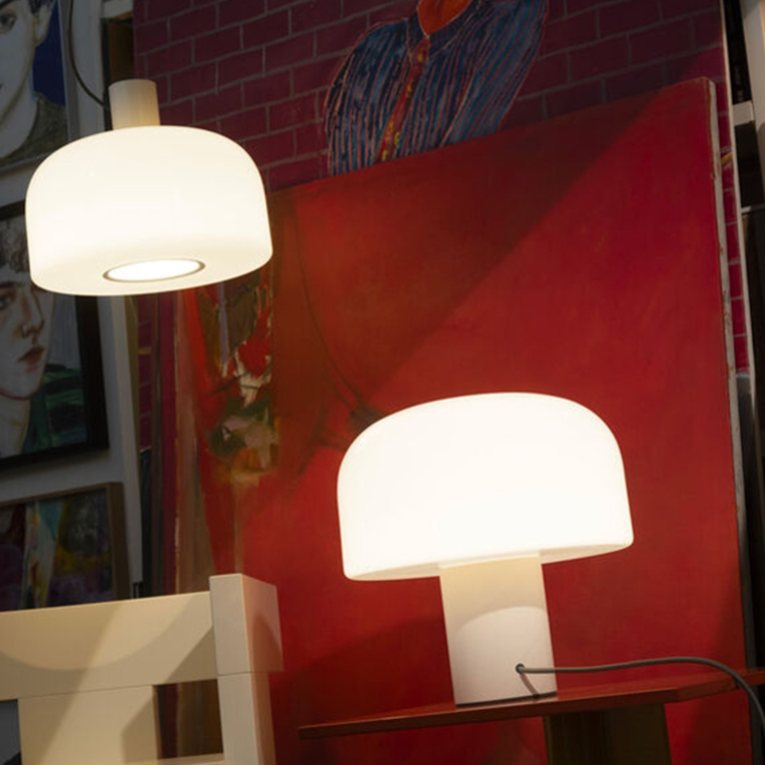 Flos - Bellhop Glass S2 Hängeleuchte weiß