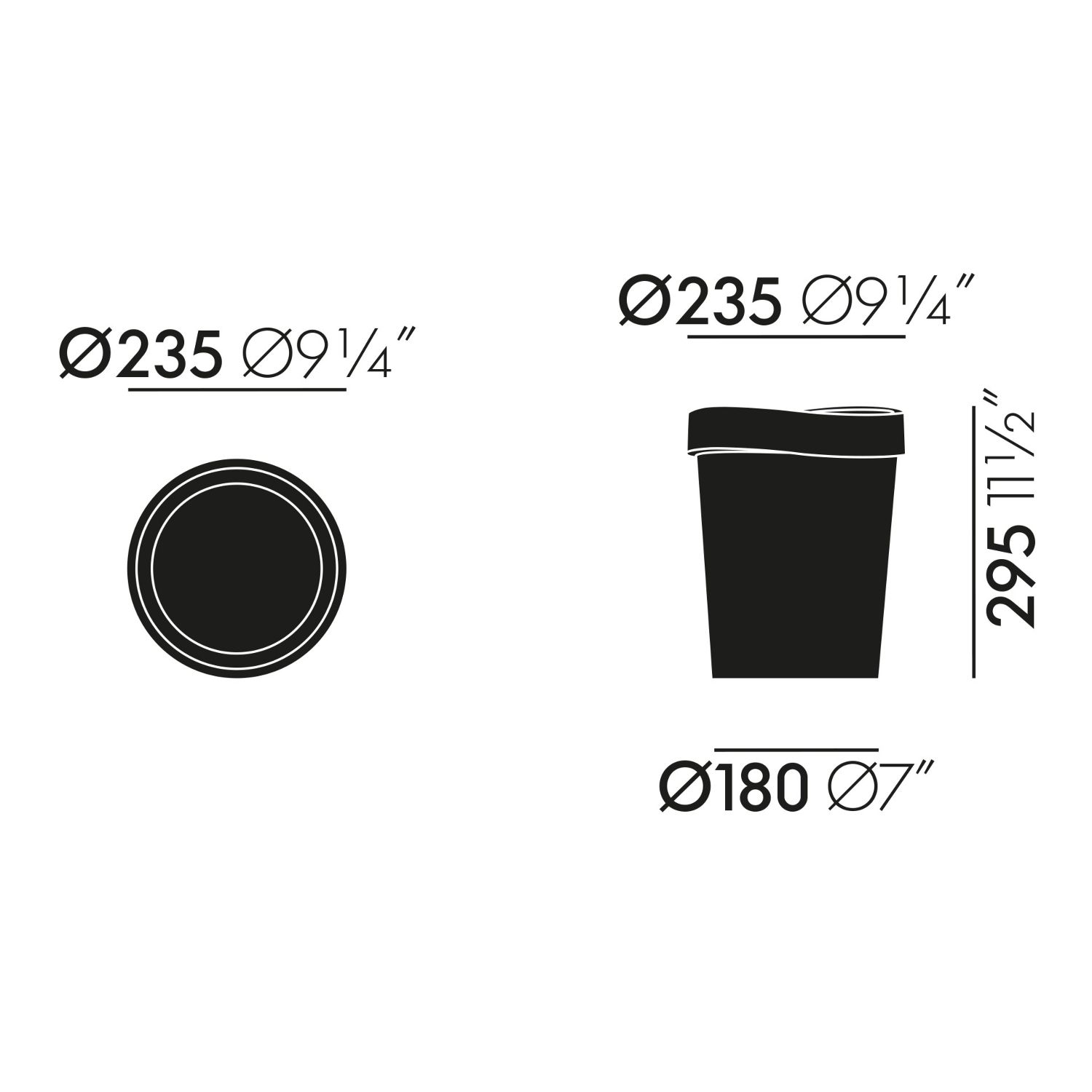 Vitra - Happy Bin RE Papierkorb small grau