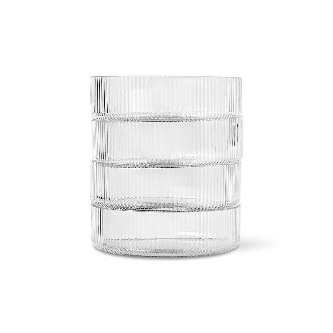 ferm living ripple servierschalen freisteller glas getsapelt 84683
