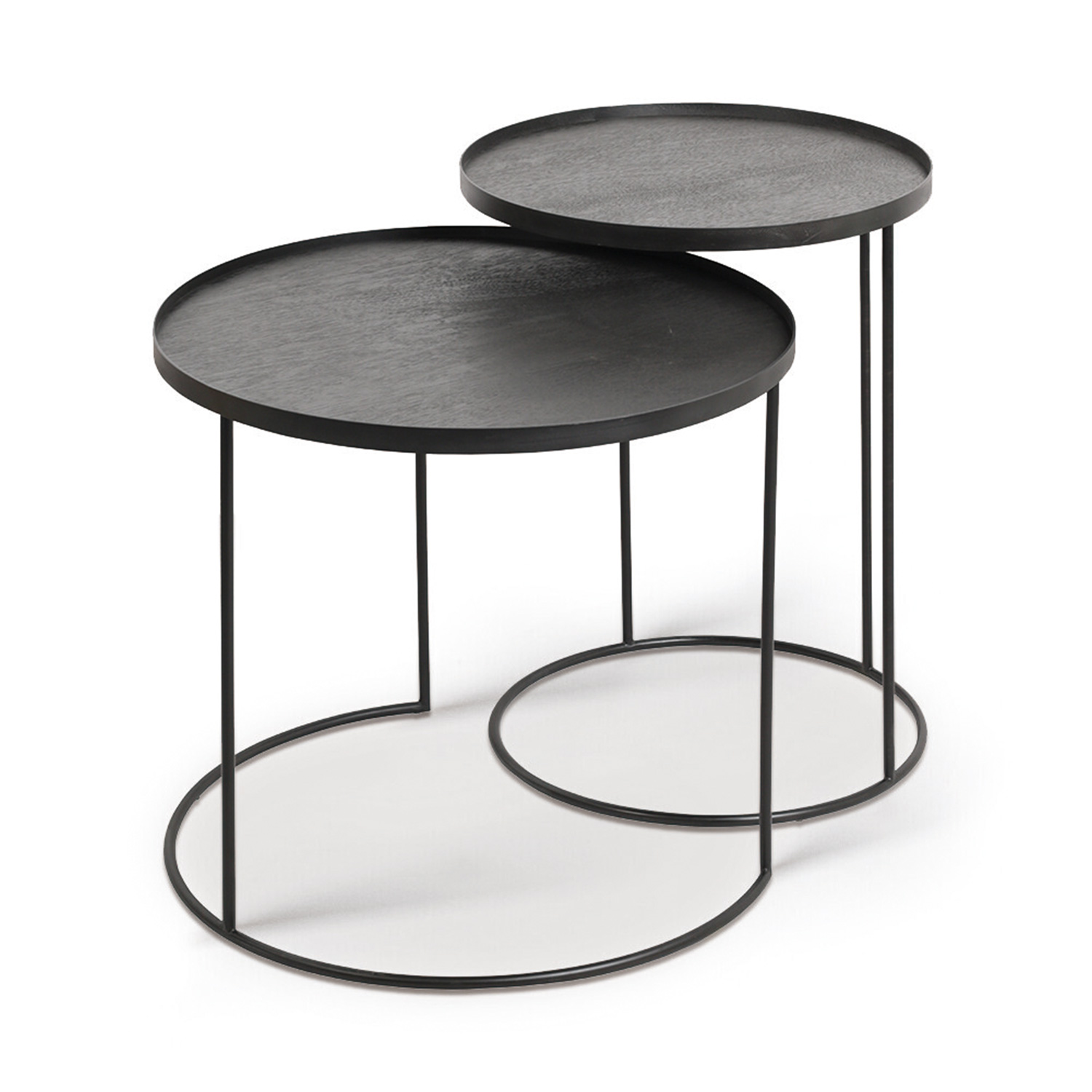 ethnicraft tisch s l rund niedrig beistelltische 36029