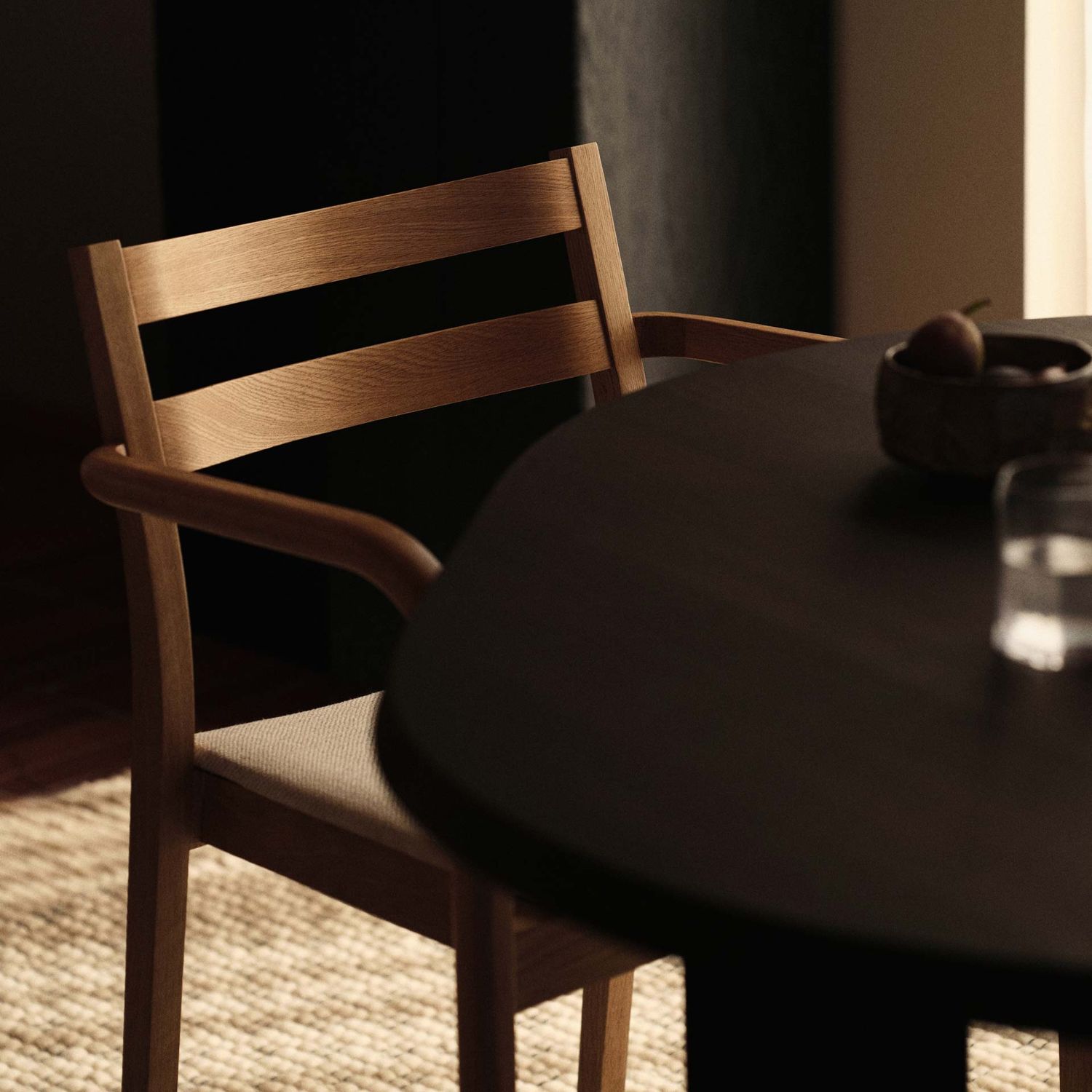 Ferm Living - Boda Stuhl dark stained beech / natural