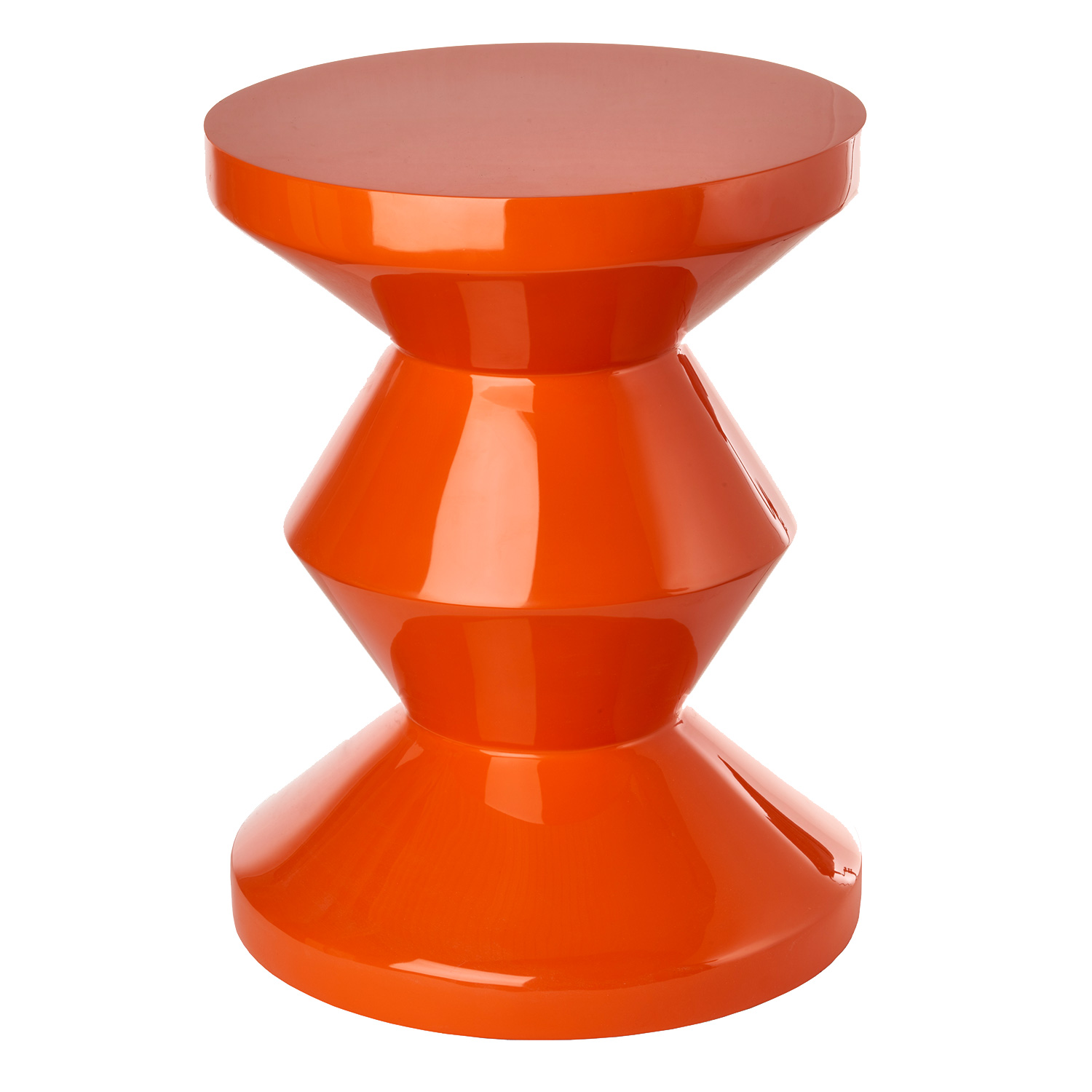 pols potten zig zag hocker orange 95841