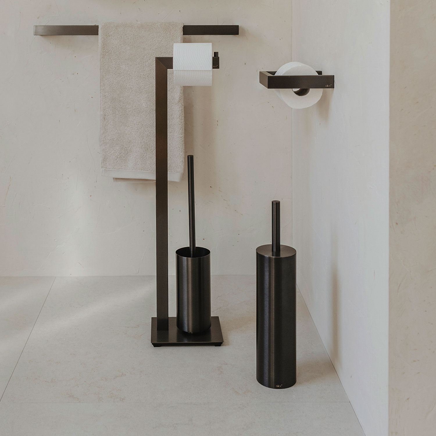 Zack - TUBO Stand-Toilettenbürste graphite anti-fingerprint