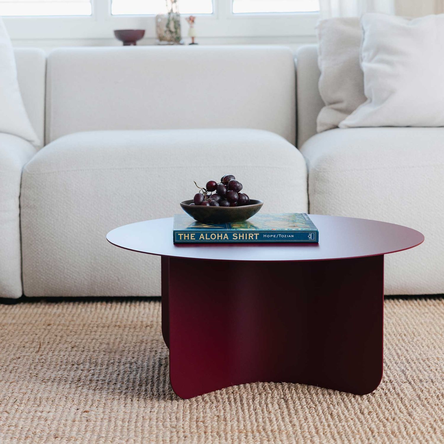 Metallbude - Miro Couchtisch red wine 65 cm