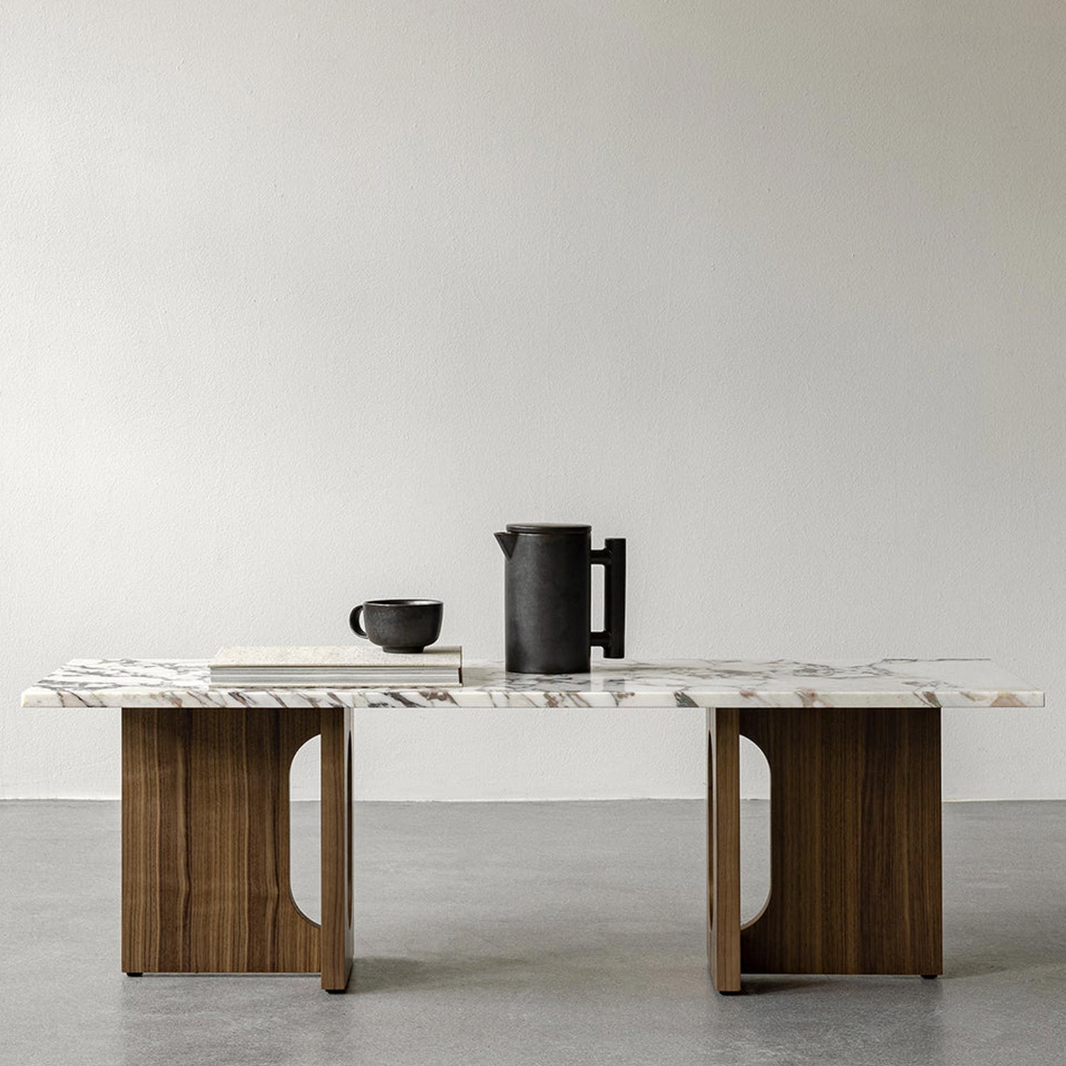 Audo - Androgyne Loungetisch Natural Oak/Grey Galaxy Marble