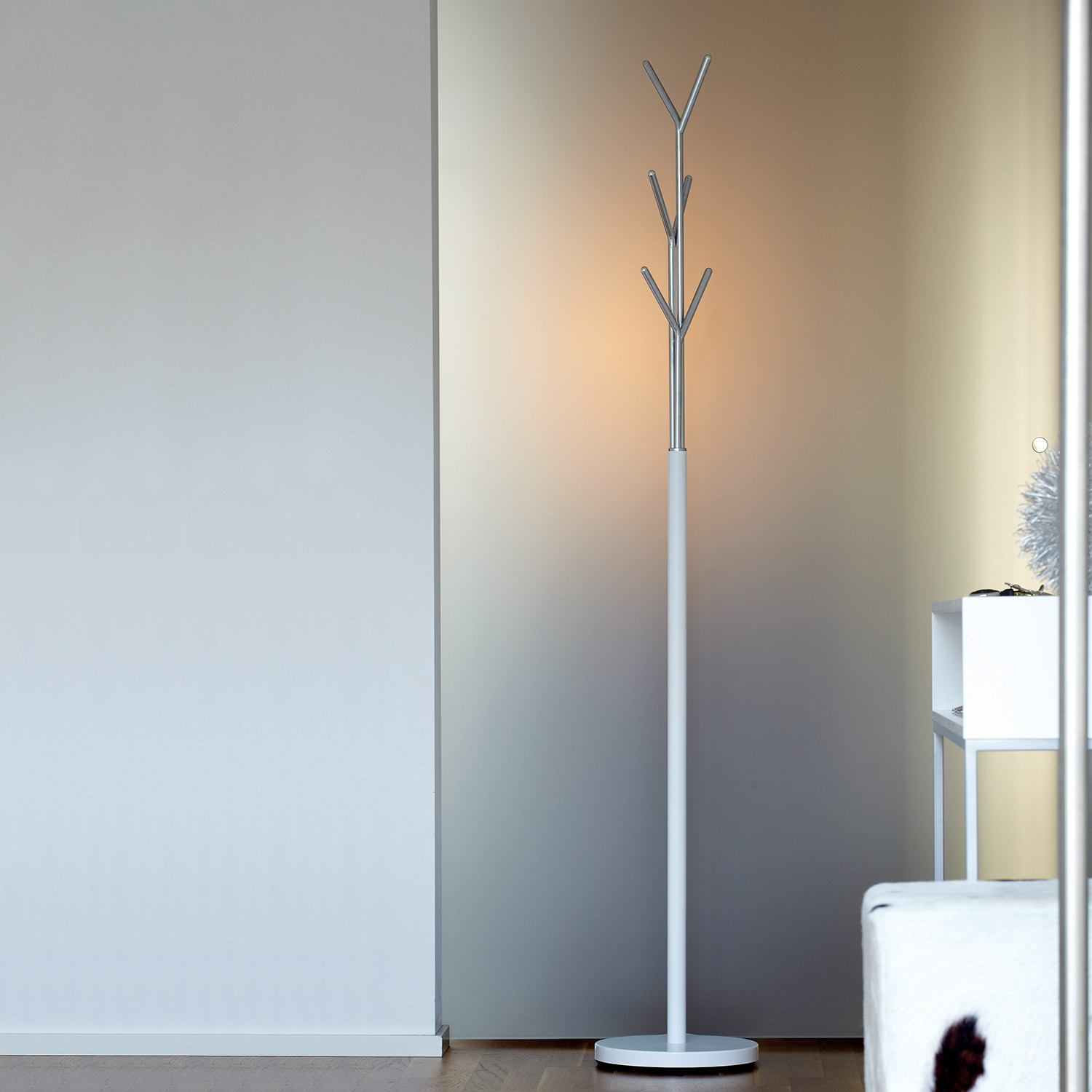 jan kurtz london garderobenstaender weiss chrom flur 65330