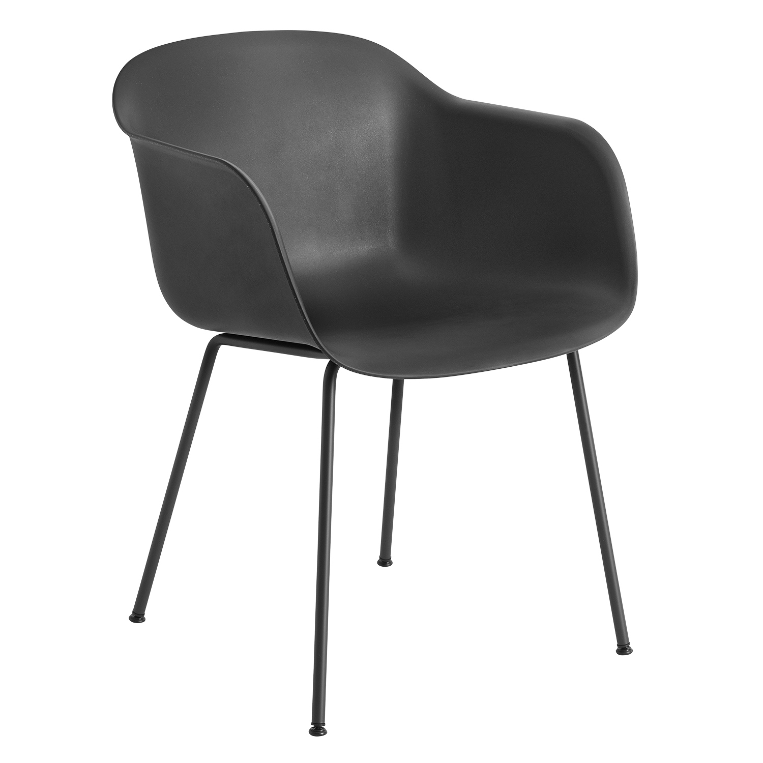 muuto fiber chair tube base schwarz 53811
