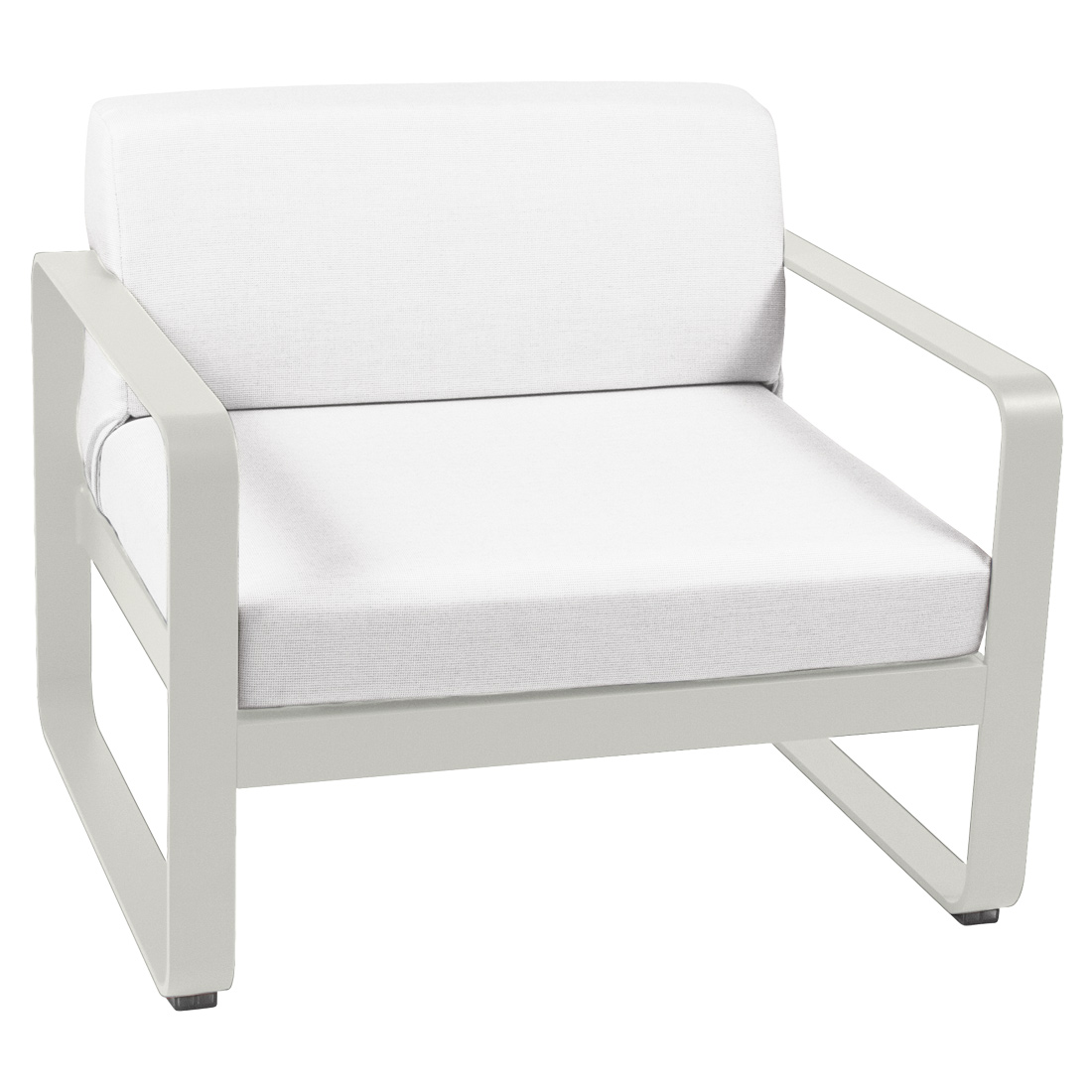 fermob bellevie sessel lehmgrau grauweiss 65864