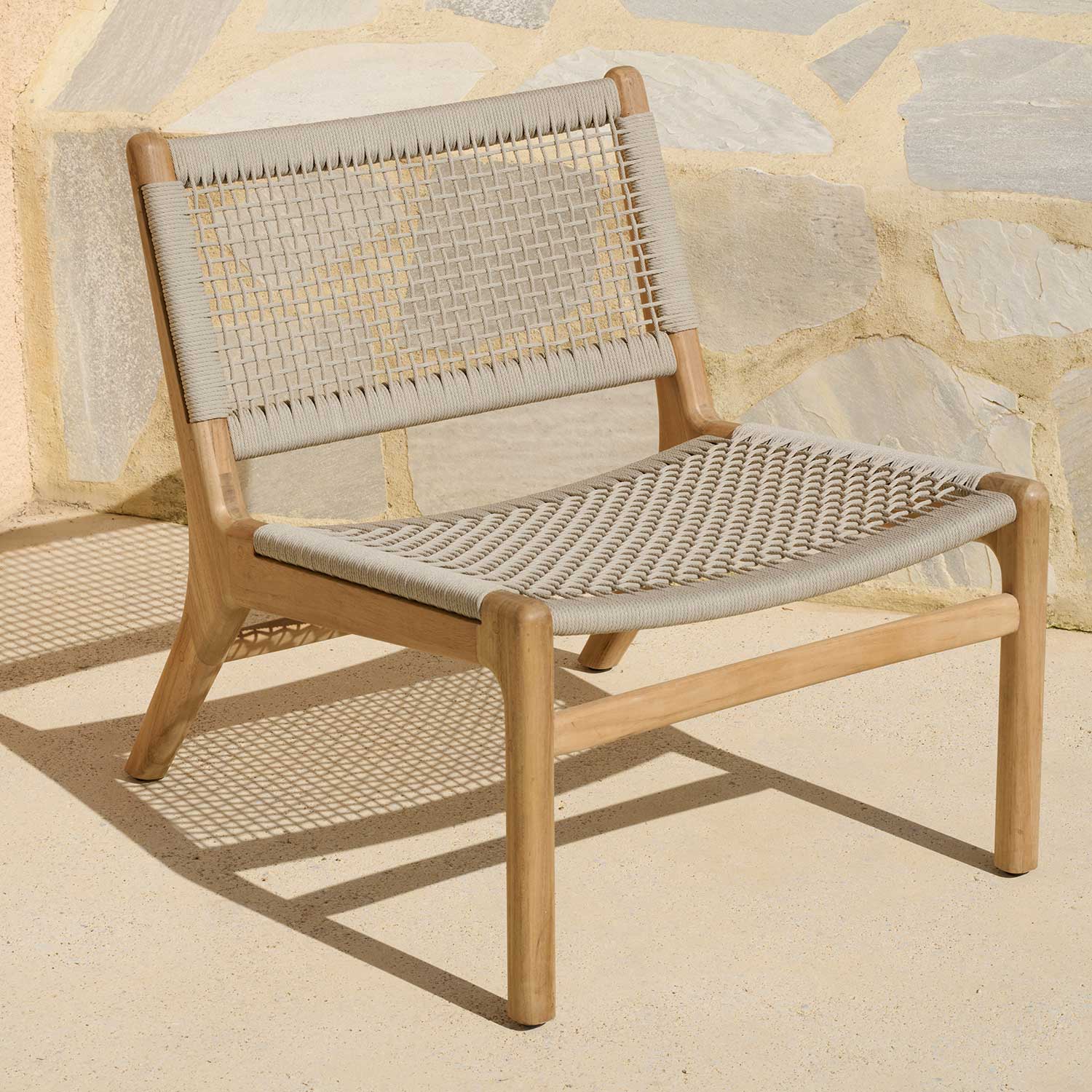 Ethnicraft - Jack Woven Outdoor Loungesessel