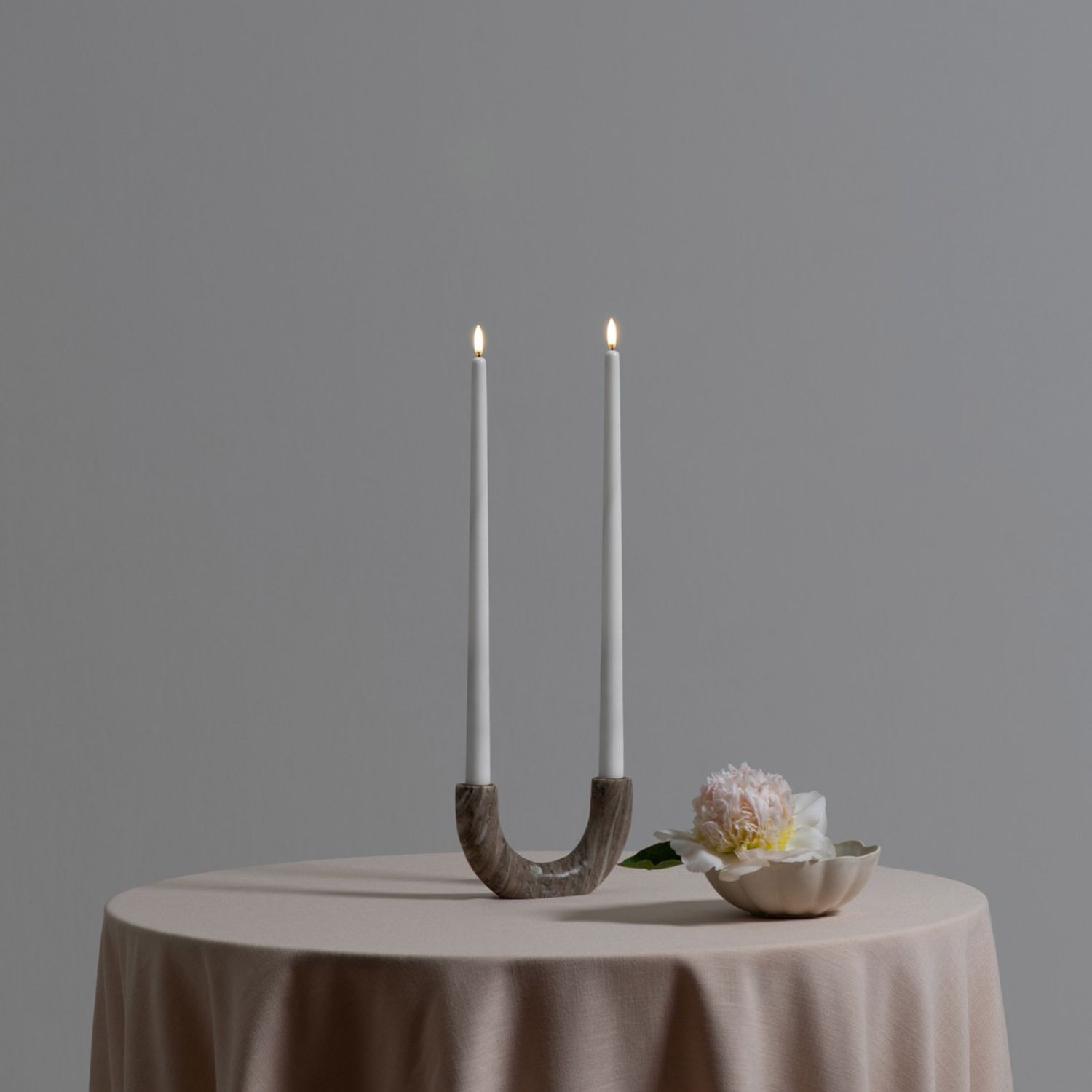 Uyuni Lighting - Doppelkerzenhalter marmor desert-beige
