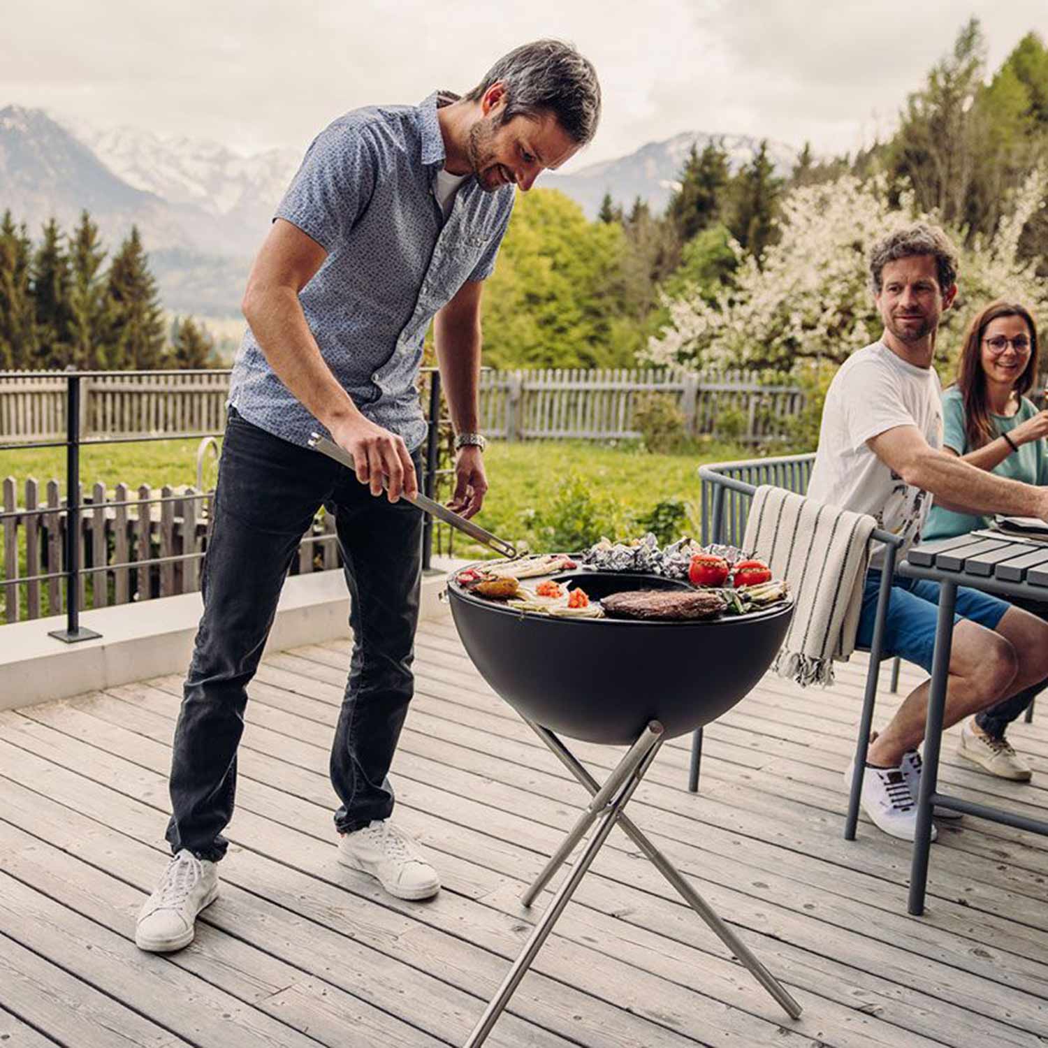 hoefats bowl 57 dreibein brennend terrasse plancha 92182